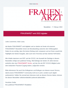 FRAUENARZT wird digital