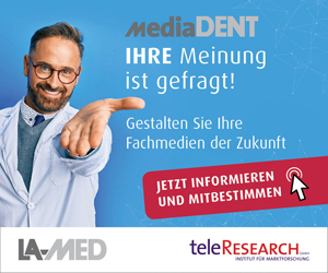 mediaDENT_LA_MED_Banner_300x250 mediaDENT – Untersuchung des Informations- und Kommunikationsverhaltens im zahnmedizinischen und zahntechnischen Berufsalltag